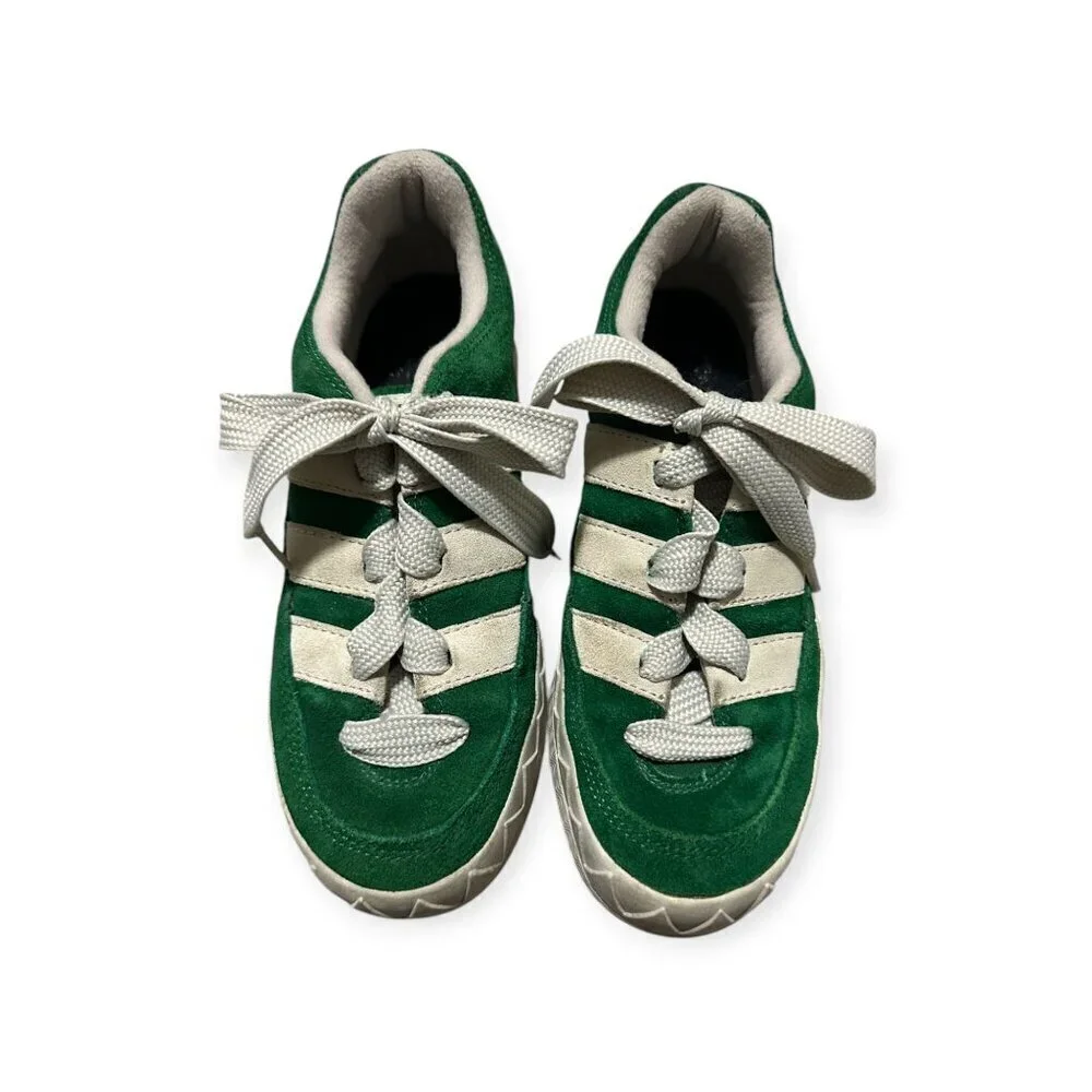 Vintage‎ 1996 Adidas Adimatic Sneakers – Japan Exclusive, Green Suede, Sz 6.5US